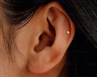 Cartilage earring stud Sterling silver helix earring Stud cartilage Piercing earring Helix piercing Jewelry tiny stud earrings circle studs