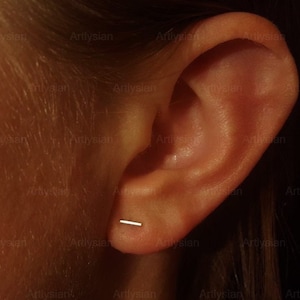 Pendientes de barra Pendientes pequeños de botón Pendientes minimalistas Pendientes de barra de botón Pendientes pequeños Pendientes sencillos Pendientes pequeños de botón Pendientes de línea Pendientes pequeños