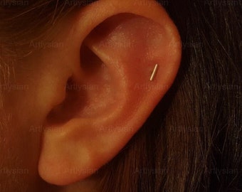 Cartilage earring Bar earring Tiny bar earrings Helix earrings bar Helix earring stud Silver cartilage Helix piercing Cartilage piercing 925