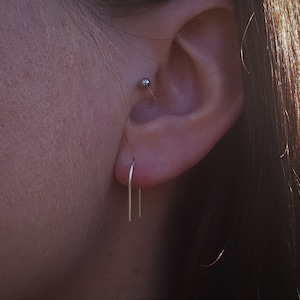 Tiny Arc-oorbel Staafoorbellen Open oorringen Lijnoorbellen Minimalistische oorbel Ringoorbellen Nietjesoorbellen Lijnoorbellen Hoefijzer