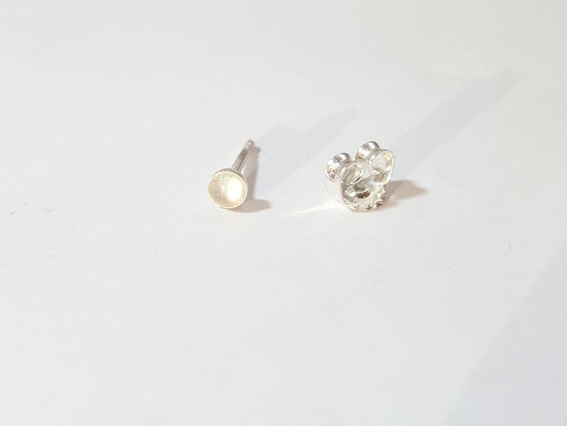 Cartilage earring Helix piercing Moonstone earrings Tiny stud earrings Cartilage piercing Helix Moon earrings Helix earring Moon phase Hex