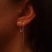 Threader earrings bar Chain earrings cartilage chain earrings Threader earring Minimalist earring Double piercing Two hole earrings helix