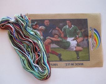 Canvas Kit, Rainbow, Rugby, cotton canvas, Reference: 115.20 / 15 x 20 cm.