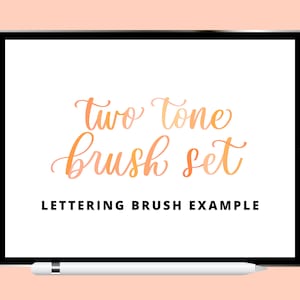 Two Tone Brushes, Lettering and Illustration Tools, Modern Calligraphy ...