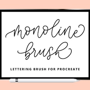 Procreate Monoline Brush Procreate Brush Procreate Lettering Brush image 1