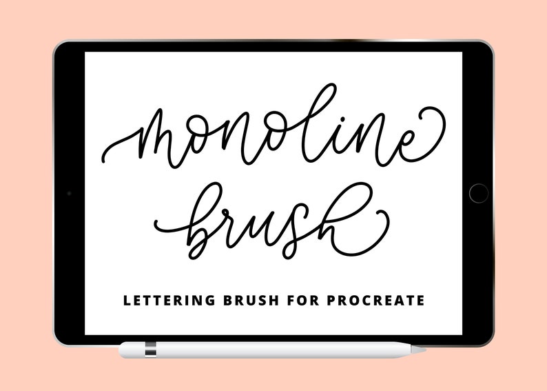 Procreate Monoline Brush Procreate Brush Procreate Lettering Brush image 1