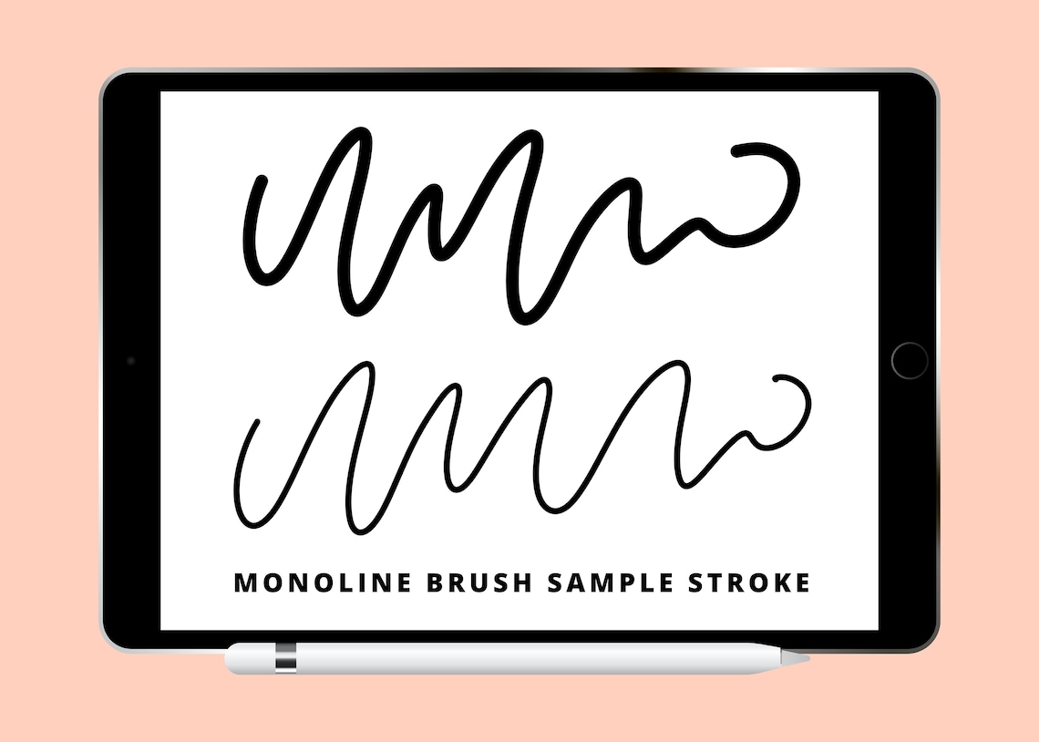 Procreate Monoline Brush Procreate Brush Procreate Etsy