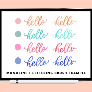 Two Tone Brushes, Lettering and Illustration Tools, Modern Calligraphy ...
