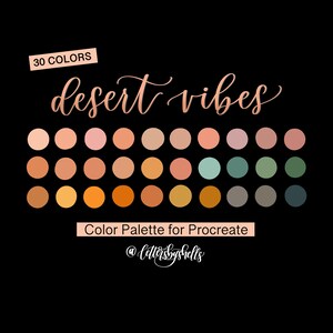 Desert Vibes Color Palette for Procreate Color Swatches Color Chart Procreate Digital Download image 2