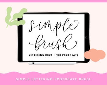 Pinceau de lettrage simple : pinceau de calligraphie pour procréer (téléchargement numérique)