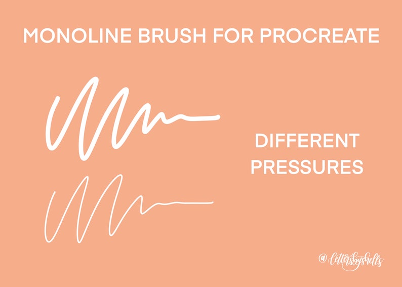 Procreate Monoline Brush Procreate Brush Procreate Lettering Brush image 2