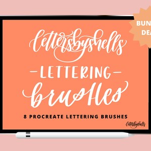 8 Brush Pack, iPad Lettering Essentials, Modern Calligraphy & Lettering, Illustration Brushes for Procreate image 5