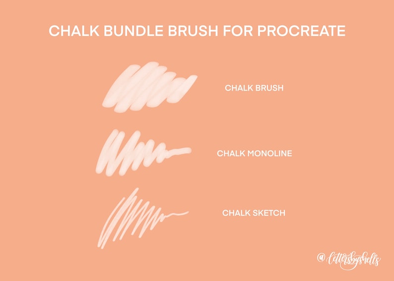 Procreate Chalk Bundle Brush 3 Procreate Brushes Bundle Deal Procreate Lettering Brush image 3