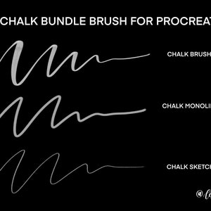 Procreate Chalk Bundle Brush 3 Procreate Brushes Bundle Deal Procreate Lettering Brush image 2