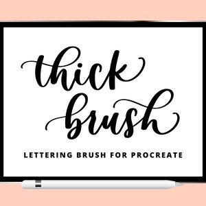 Procreate Lettering Thick Brush image 1