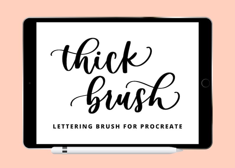 Procreate Lettering Thick Brush image 1