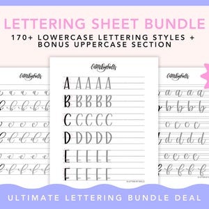 Lettering Style Guide: Brush Lettering, Modern Calligraphy (Digital Download)