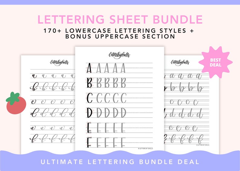 Lettering Style Guide: Brush Lettering, Modern Calligraphy (Digital Download) image 1