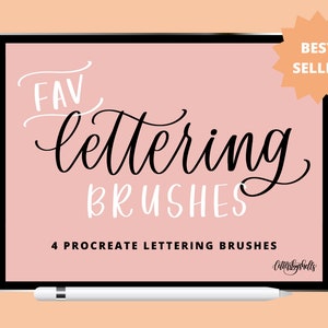 Procreate Lettering Brushes | 4 Procreate Brushes | Procreate Bundle Deal | iPad Lettering Practice | Procreate Lettering | iPad Brushes