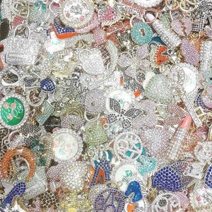 Mixed Bling Charms, Bling Jewelry Supplies, Bulk Alloy Pendants