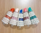 1 Pc Silver Tone Large Lipstick Charms, Bling Lipstic Pendants, 62 23mm