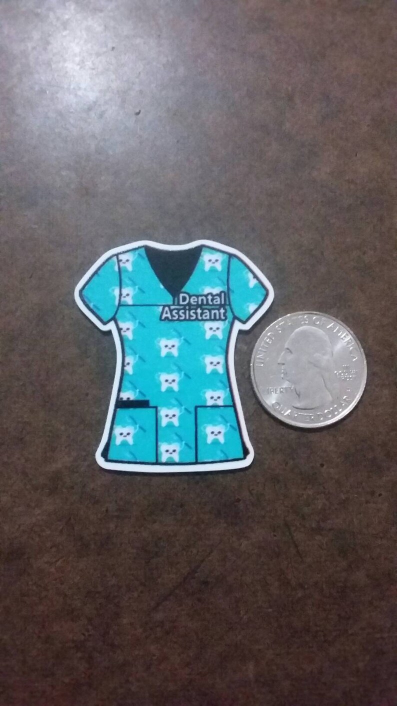 1 Piece Medical Theme Planar Flatback Cabochon Dental Assistant Nurse Uniform 47\u00d741mm