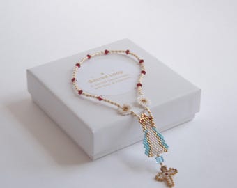 Decade Rosary Bracelet with Virgin Mary Catholic Gift
