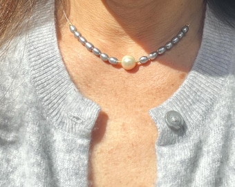 Grey Freshwater Pearl Choker