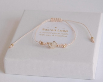 Gold Wrapped Quartz Bracelet Adjustable Minimal Boho Gift