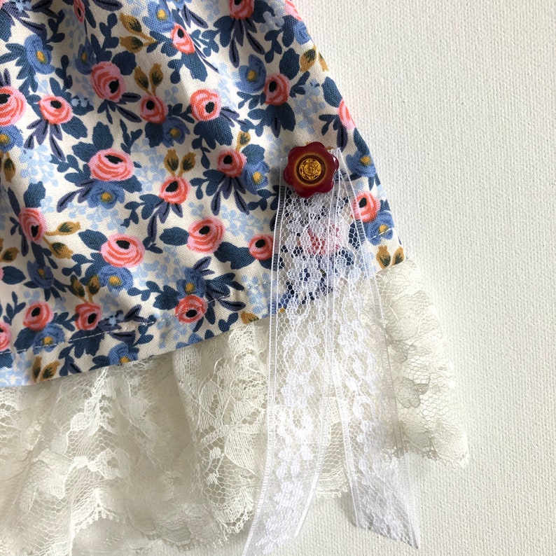 SMALL Blue Rosa Print Edition Fun /& Fabulous MEDIUM LARGE Rifle Paper Co Girls Skirt
