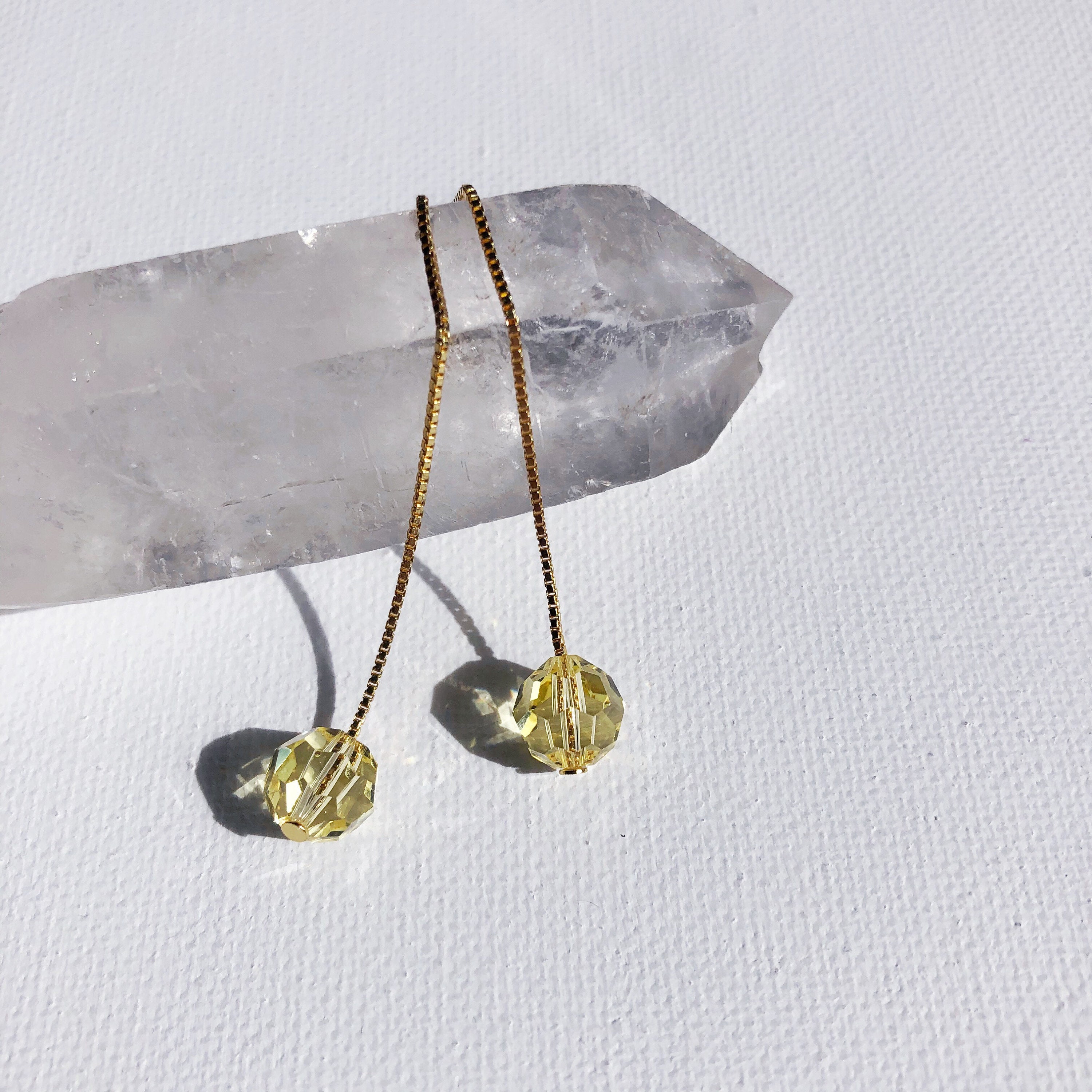 Swarovski Crystal Jewel Threader Earrings Small Crystal Etsy Singapore