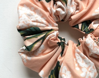 Scrunchie - Pink Hydrangea - Rifle Paper Co. Fabric