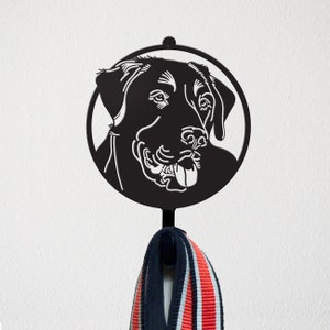 Black Lab, Black Labrador Retriever Dog Leash Hanger, Key Hook, Dog Lovers Gift, Made From Carbon Steel