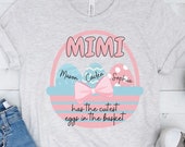 Custom Personalized Mimi Easter Shirt Cute Nana Personalized Shirt Gigi Bunny Shirt for Grandma Grandchildren Names Easter Gift for Granny