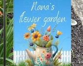 PERSONALIZED Watering Can Garden Flag, Gardening Gifts for Her, Flower Garden Decor, Pretty Garden Flag, Watering Can Flag, Customized Gift