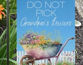 PERSONALIZED Garden Flag, Gardening Gifts, Flower Garden Decor, Gardener Gift, Pretty Garden Flag, Wheelborrow Flag, Customized Flag Gift