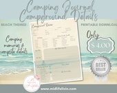 Camping Journal Campsite Details Log Camping Memories Printable RV Living Journal Campground Details Planner Camping Tracker Campsite Log