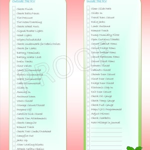 Lista de verificación previa a la salida de RV/Camper - Tema de playa