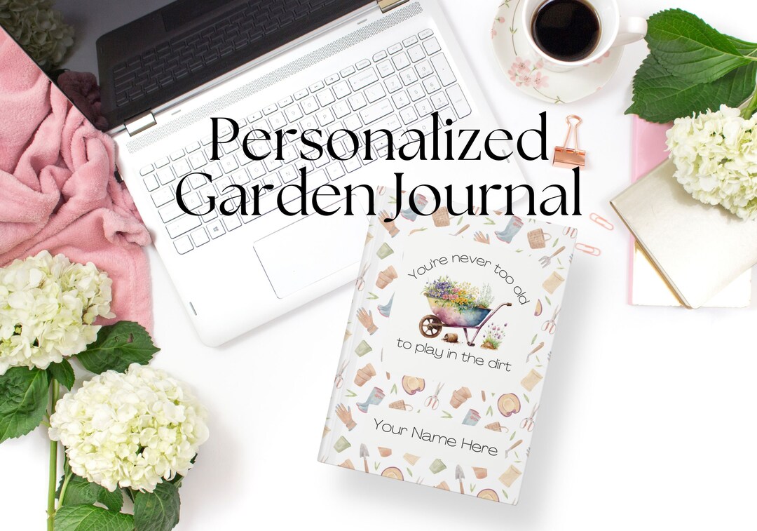 PERSONALIZED Garden Journal, Gardening Gift, Flower Garden Journal