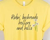 Riding Backroads SXS Shirt, Mudding Shirt, Cute Mudding Shirt, UTV Shirt, 4x4 Shirt, Side by Side Shirt, Trail Shirt, Plus Size 2XL