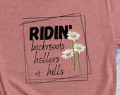 Riding Backroads SXS Shirt, Side by Side Shirts, Cute Mudding Shirt, UTV Shirt, 4x4 Shirt, Trail Shirt, Plus Size 2XL
