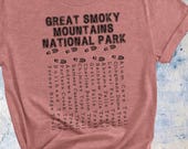 Smoky Mountains Shirt Great Smoky National Park Trail tshirt Mountain Hiking Shirt Gatlinburg Trip Shirt Smoky Camping tee Cades Cove shirt