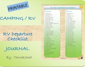 RV/Camper Pre-Trip/Departure Checklist - Outdoor/Camping Theme Great for Full-Time RVers checklist Casual Weekend Camper checklist teardown