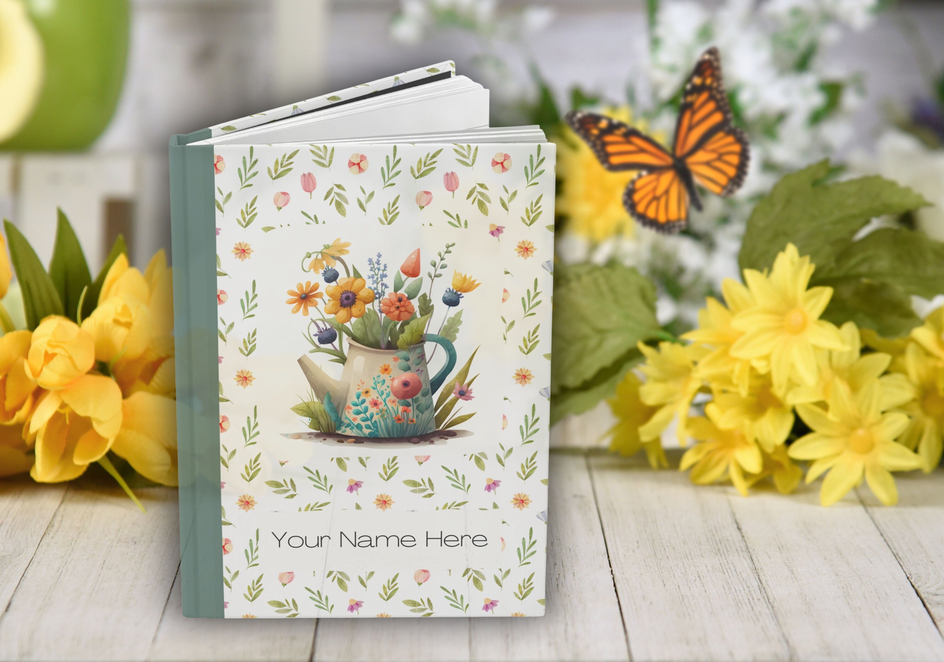 Garden Party Embroidered Monogram Journal - K main image 1