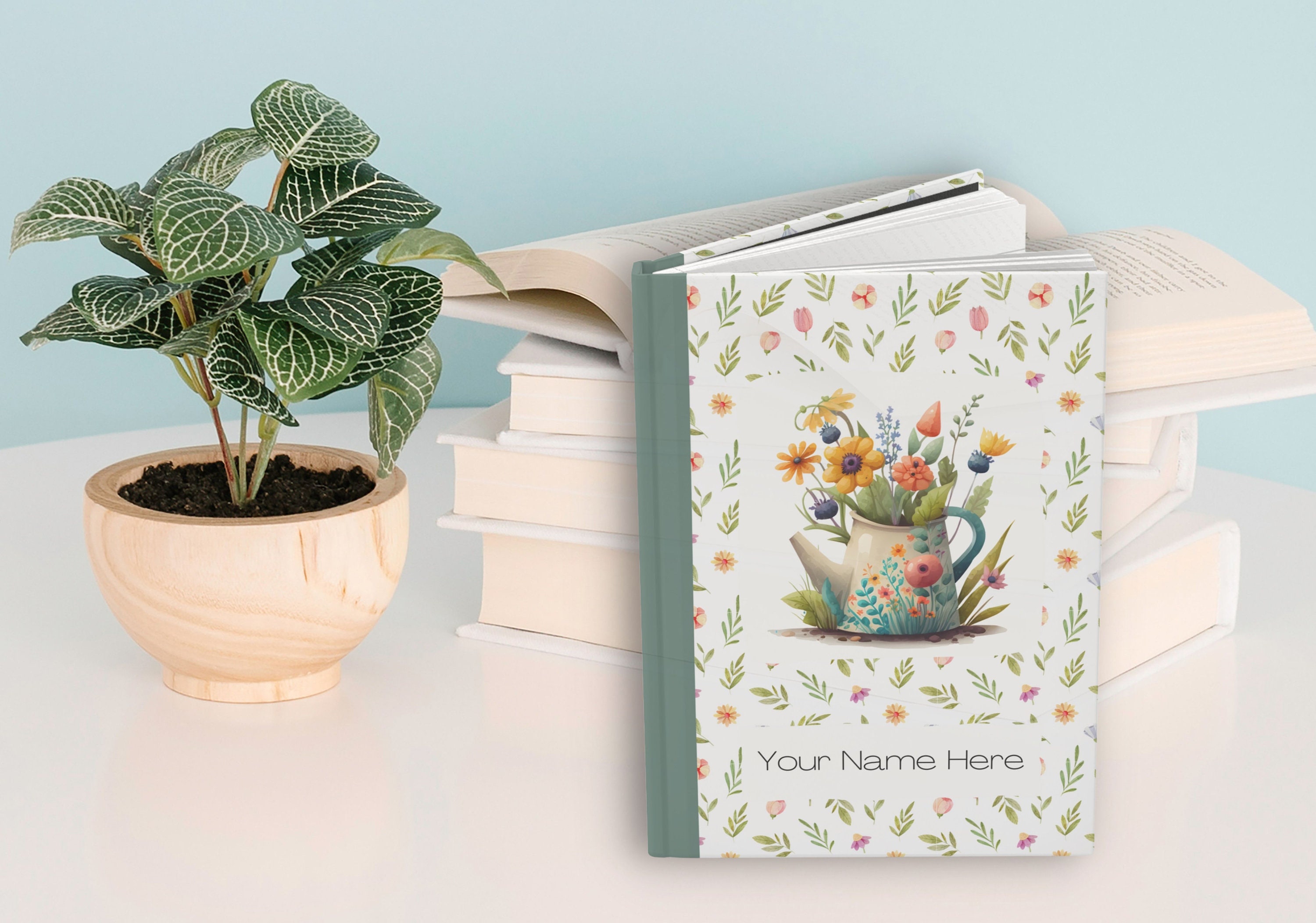 Garden Party Embroidered Monogram Journal - L