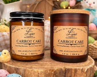 Carrot Cake Candle for Easter | Spring Candle | Soy Paraffin Beeswax Blend | Handmade Easter Gift |Spring Home Decor