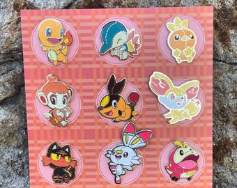 Pokemon starter enamel pin (Fire type)