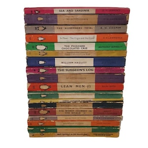 Books by The Foot: Rainbow Vintage Penguin Paperback Collection