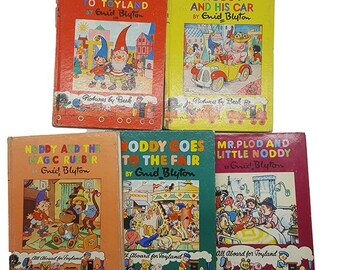 Serie de Noddy de Enid Blyton, primeras ediciones de 1949 (5 libros)