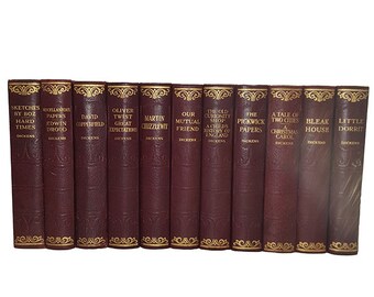 Charles Dickens 16 livres bourgogne - Hazell, Watson & Viney (16 livres)